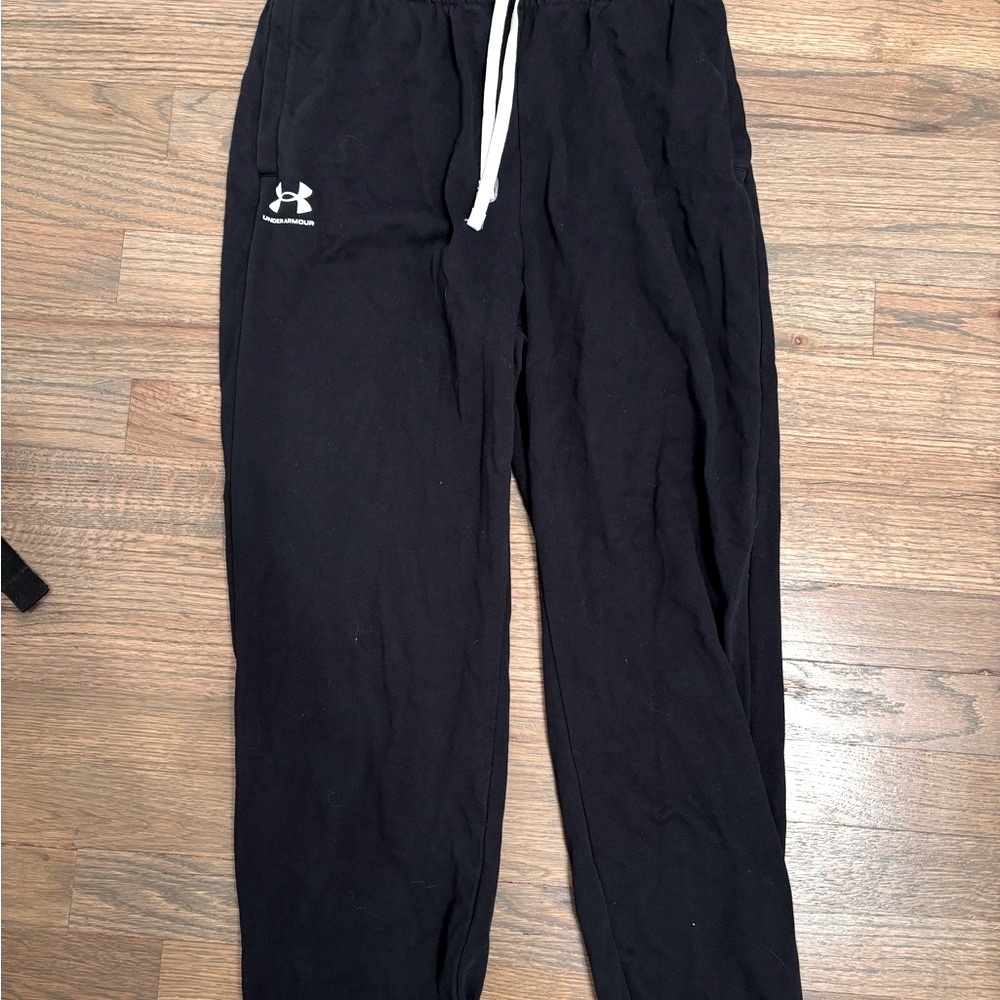 Under Armour Black Joggers with White Drawstring